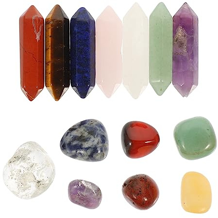 FOMIYES Juego De 3 Piedras De Escritorio Y Cristales Terapéuticos Piedras De Cristal Para Decoración De Mesa Exquisitas Piedras De 14 Piezas X 3