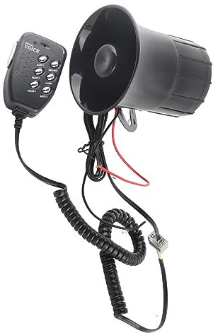 50w 120db un Corno di Allarme Automobilistico Universale con 6 Suoni, Sirena di Avvertimento di Emergenza per Veicoli 12 V e Antincendio