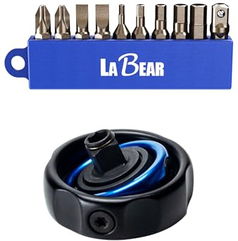 LABEAR- 3/8 Drive Gimbal Ratchet with 1/4 bit holder, Palm Ratchet Handle, 72 Tooth