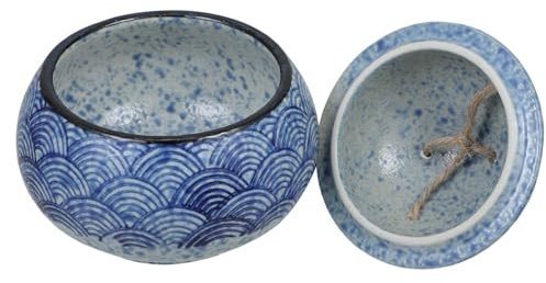 EXHUMKY Tontopf Mit Deckel Kleiner Keramik- Für Suppe Und Reis Japanische Kochgeschirr Schmoren Und Kochen