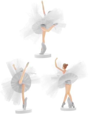 HEMOTON 3sätze Ballerina Mädchen Cupcake Toppers Tüllrock Kuchen Ornament Party Favor Geburtstag Mädchen Kuchen Dekoration