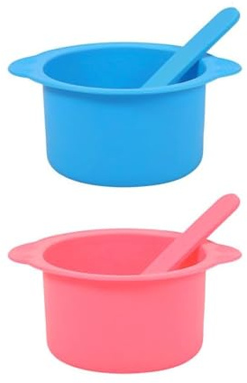 Hinapan 2 bols à cire en silicone, bol chaud et antiadhésif en silicone, casseroles de rechange pour chauffe-eau, réutilisables et résistants à la chaleur