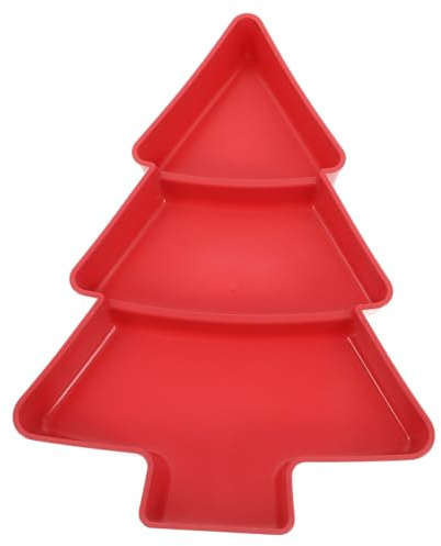 Cabilock Plateau De Service Forme De Sapin De Noël Compartimenté à Niveaux pour Fruits Secs Bonbons Noix Et Autres Friandises Organisateur De Goûters