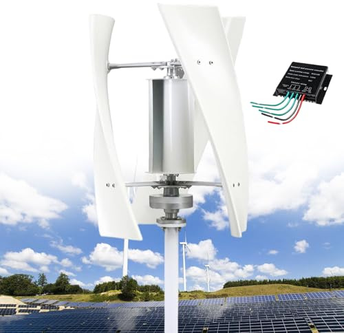 Kit de turbina eólica de 12 000 W para Uso doméstico: generador Vertical silencioso con aspas de levitación magnética y Controlador. Solución energética renovable eficiente para una Vida sos