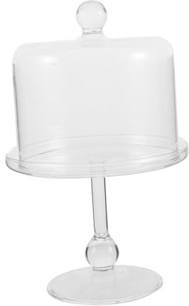 UTHCLO Alzata per Dolci in Vetro con Cupola Protettiva Supporto Stabile e per Torte Dessert e Snack per Feste e Buffet