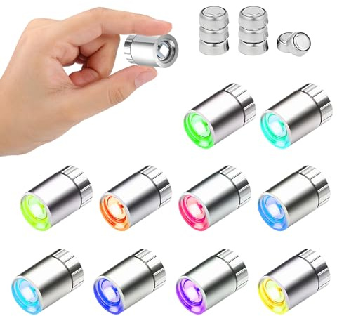 10 mini luces LED para iluminación de casa de muñecas, pequeñas luces LED de colores con batería y puntos adhesivos, miniluces para casa de muñecas, miniluces para modelos en miniatura, globo