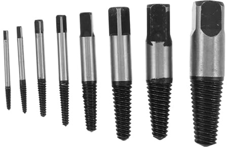 Ipetboom Extracteur de Vis Foirées en Acier – Kit 8 Pièces Boîte Grise – Outil Polyvalent pour Retirer Vis Cassées et Filetages Endommagés – Plomberie Réparation Automobile et Bricolage