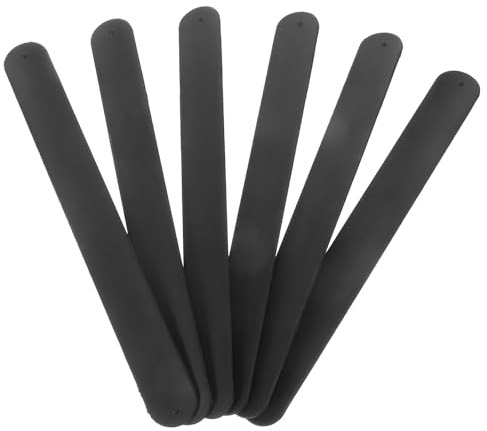 SOPOTUTU 12 Braccialetti a Scatto in Silicone Nero, Fascia DIY Confortevole per Feste e Celebrazioni, per Ragazzo Ragazza