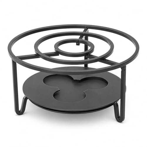 Beekeg Stövchen Teewärmer, Stövchen für Teekanne,Kaffeewärmer mit Teelichthalter, Edelstahl s tövchen für Teekannen und Glasteekannen (Schwarz-C)