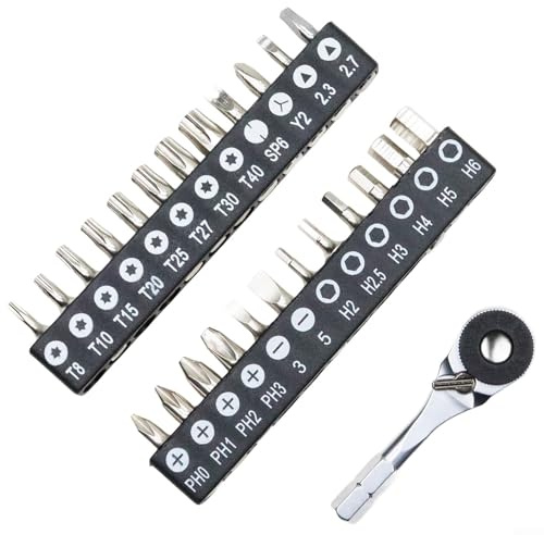 Juego de llaves de trinquete con mecanismo de 60 dientes, herramienta de destornillador de mango hexagonal compacto para espacios reducidos, acero al cromo vanadio para herramientas manuales de