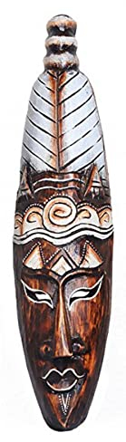 Woru Wand-Maske Keno Man 50 cm,handgearbeitete Holz-Maske aus Bali, Wandmaske, Wand-Deko