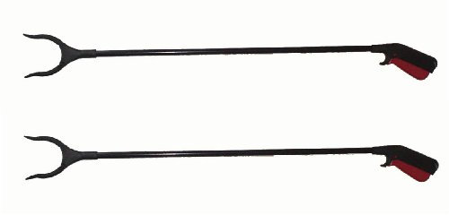 2 flexible Greifarme - Greifhilfen im Set mit variablen Greifzangen- Gesamtlänge ca. 80cm - Greifzange