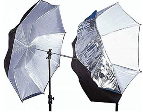Lastolite von Manfrotto Dual Duty Regenschirm – 93 cm, schwarz/weiß/Silber