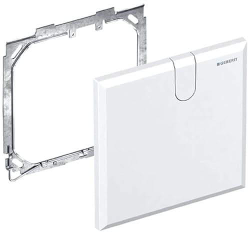 Geberit – Blind Platte für elektronische Waschtisch Armatur Geberit augesparte für Waschbecken mit funktioneller Box: Weiß Alpin (116.425.11.1)