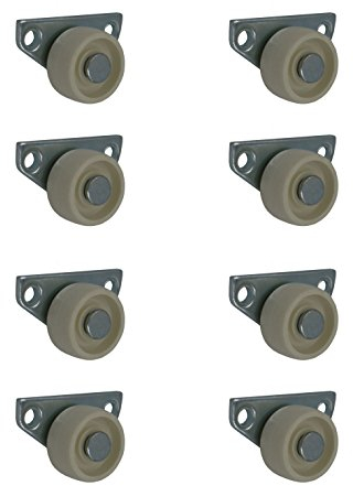 8 Stück 30 mm Kastenrollen Bettkastenrollen Kastenbockrollen Seitenrollen