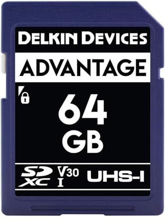 Delkin Devices 64GB ADVANTAGE SDXC UHS-I (V30) Memory Card (DDSDW63364GB)