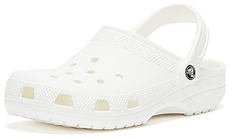 Crocs Women's Classic Comfort Clog White 6 Medium US