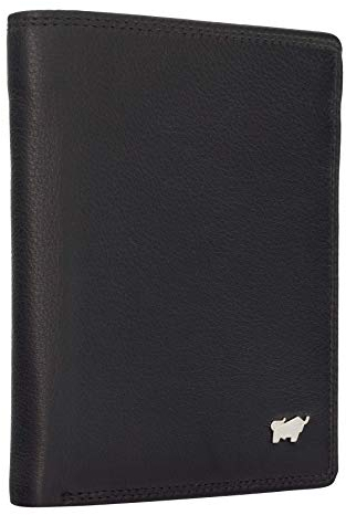 BRAUN BÜFFEL - Geldbörse Herren aus echtem Rindleder Golf 2.0 - Geldbeutel Portmonee für Männer mit 7 Kartenfächer - Geräumiges Portemonnaie mit Netzfach, Münzfach & Reißverschlussfach -Edles Schwarz