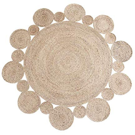 Rugs Acqua Canna pianta Fatta a Mano Erba Tessuto Tondo Tappeto, Soggiorno tavolino stuoia Mat Camera da Letto Comodino Coperta