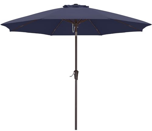 ABCCANOPY 270 cm parasoll utomhus vattenavvisande spänning – trädgårdsparaply marknadsparaply, marinblå