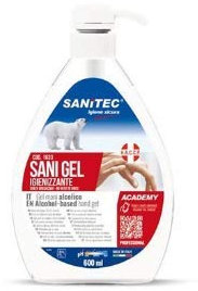 6xGEL IGIENIZZANTE MANI ALCOLICO SENZA RISCIAQUO ANTIBATTERICO Con Dispencer 600 ml 100% Made In ITALY …