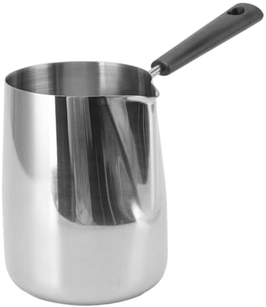 Cyrank Turkish Coffee Pot, Milk Warmer for Coffee, Turkish Coffee Decanter Stainless Steel Espresso Decanter Turkish Warmer Coffee Pot(1000ML)