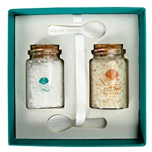well2wellness® Bora Bora Sea Salt – Meersalz im 2-fach Set mit den Sorten Natur Pur und Coconut by Salzarena