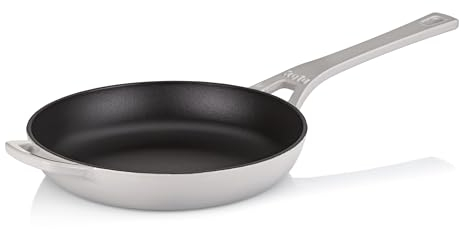 kela Gusseisen Bratpfanne 28 cm CALIDO, Bratpfanne Induktion, emailliert, Induktionspfanne, hitzebeständig bis 300°C, hellgrau