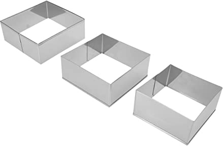 HOMSFOU 3Pcs Stainless Steel Unique Cookie Cutters Cake Metal Cookie Cutters Bakery Accessories Wedding Stainless Steel Candy Pastry Donut Fabric
