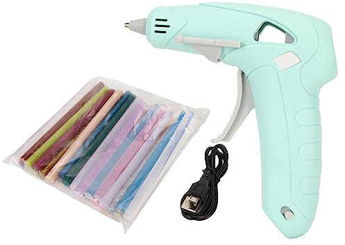 Cordless Hot Glue Gun, 10W Fast Preheating Cordless Hot Melt Glue Gun Kit with 30pcs Glue Sticks, USB Rechargeable Mini Glue Gun with 2200mAh Battery for DIY Arts, Home Repairs