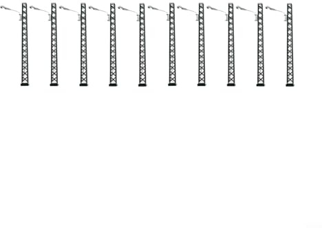 5 Stück Modelleisenbahn-Lichter Gittermast-Licht, Messgerät H0 Licht-Layout LED-Lampe (10 Stück)