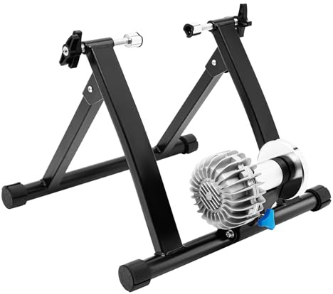 Rollentrainer, Fluid Fahrrad-Trainingsständer Klappbarer Stahlrahmen Radfahren Übung Stationäre Fahrradständer Trainer Rollentrainer für 700c, 26-29 Zoll Räder