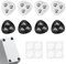 8 Pezzi Ruote a Sfera Piccole, Ruote con 3 Sfere in Acciaio Inox, Autoadesive Rotelle per Piccole Mobili, Puleggia Rotelle Girevoli, per Pattumiera, Portaoggetti, Elettrodomestici (Bianco e Nero)