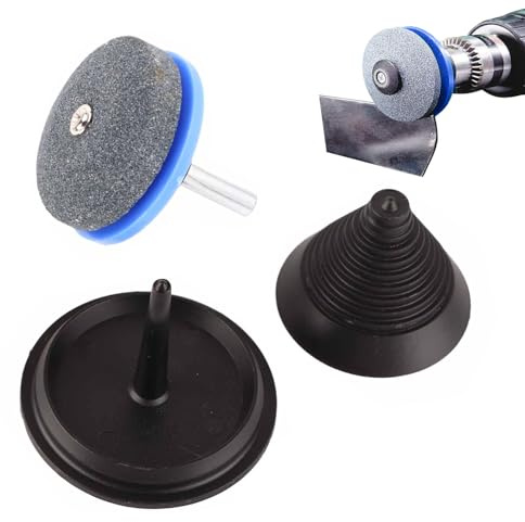 BORDSTRACT Affilatrice Per Lame Per Tagliaerba, Affilatrice Per Prato Ad Alta Velocità da 50 Mm con Dorso Rigido, Pietra Per Affilare Per Lame Per Tagliaerba Multi-Lama E Pietra Per Affilare Bilanciat