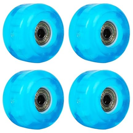 Skateboard-Räder, Kugellager, Skateboard-Longboard, Ersatz-Räder, für Kinder und Erwachsene, Skateboard-Roller, Zubehör, Blau, 4 Stück