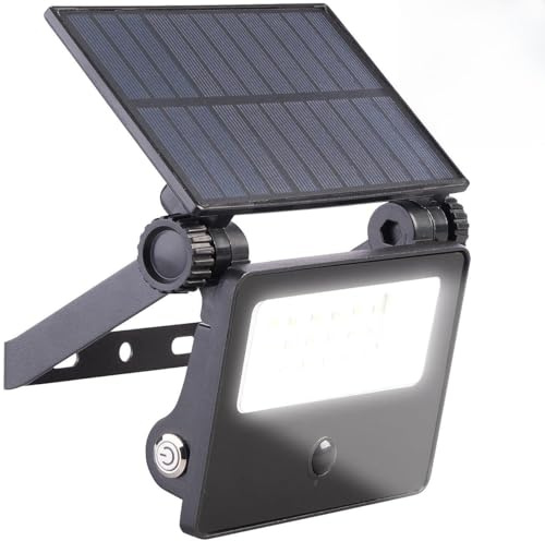Luminea Solar Lampen aussen: 4er-Set Solar-LED-Wandfluter mit Bewegungssensor, 700 lm, 1.800 mAh (Solarleuchte mit Dämmerungssensor, Wandstrahler, Panel)