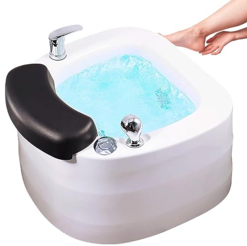 Electric Foot Massagers, Spa Footbath Massager, Portable Pedicure Foot Spa Bathtub with Colorful Lamp, Sink Spa Foot Shower Wash Salon, Acrylic Pedicure Chair Shampoo Sink, for Home, Massage Foot