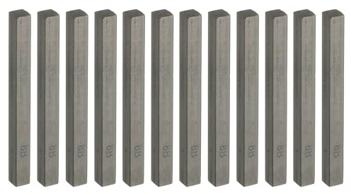 PATIKIL Compressed Charcoal Sticks, 12 Pack 8B Grade Art Supplies Sketch Square Stick for Artist Drawing Sketching Shading Painting, Black