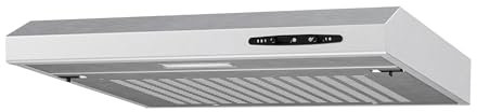 HEINRICHS Dunstabzugshaube, 60cm Unterbauhaube, Abluft/Umluft-Dunstabzugshaube, 212m³/h Saugkraft, mit LED Beleuchtung, 3 Geschwindigkeitsstufen, inkl. Kohlefilter, 87W Leistung, Edelstahl
