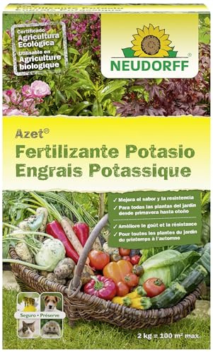 Neudorff Azet Engrais Potassique – Corrige les carences en potassium et améliore le goût, la résistance et la conservation des récoltes, 2 kg pour 100 m²
