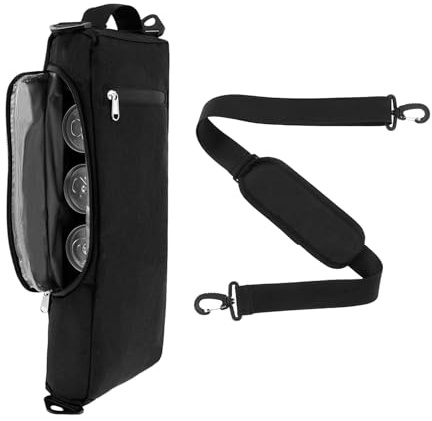 Golf Cooler Bag Soft Sided Insulated Cooler Bottle Coolering Holds 6 Pack of Cans or 2 Wine Bottle Outdoor Golf Sports Bags Portable Beer Sleeve with Shoulder Strap for Men Present