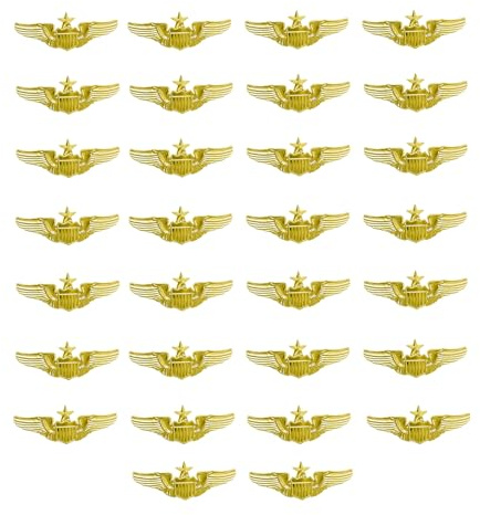 Flugzeug-Anstecknadel, Pilotflügel-Anstecker, goldfarben, Luftwaffe, Senioren-Pilotenflügel, Pilotenkostüm, Anstecknadeln aus Metall, Fliegernadeln für Hut, Hemd, Uniform, Kostüm, Geschenk für