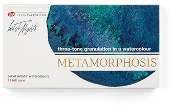 White Nights Limitierte Auflage, Granulations-Metamorphosen, Aquarell-Kollektion von professionellen Künstlerfarben, lebendige, lichtechte Farben von Nevskaya Palitra (Metamorphose-Karton)