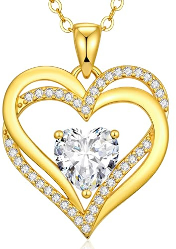 CDE Kette Damen Herzkette 925 Sterling Silber Geburtsstein Halsketten Schmuck Herz Anhänger Weihnachten Valentinstag Muttertags Geschenk Hochzeit Jubiläum Geburtstag Frau Freundin Mama | Geschenk für Weihnachten Valentinstag Muttertags Geschenk Hochzeit Jubiläum Geburtstag Frau Freundin Mama