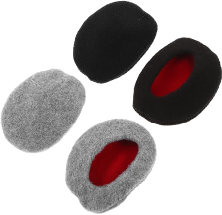 SECFOU 2 Par Mjuka Polar Fleece Öronvärmare Bandlösa Vindskyddande Öronöverdrag Halkfria Sportiga Hörselskydd för Vardagspromenader och Utomhusaktiviteter i Kallt Väder