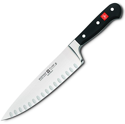 Wusthof 20 cm Cooks Knife with Hollow Edge, Black