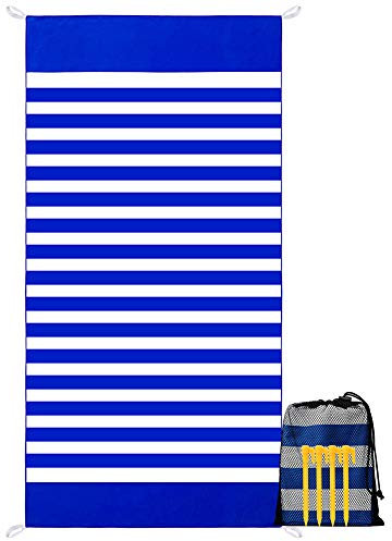 YZCX Telo Mare Grande Microfibra Asciugamano da Spiaggia 180x90cm Teli Mare Asciugatura Rapida Leggero Coperta da Viaggio con Custodia e Chiodi da Terreno per Palestra Yoga Nuoto Campeggio