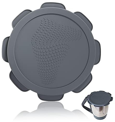 mixcover Silikondeckel wasser-, luft- und geruchsdicht für Thermomix TM5 TM6 TM Friend | BPA frei | Lebensmittelecht – Grau