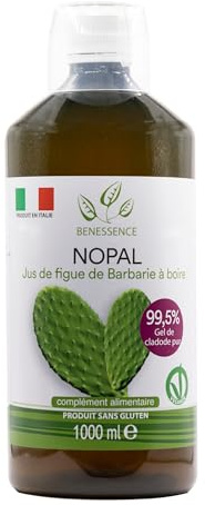 Benessence - Nopal – Kaktusfeigensaft zum Trinken mit 99,5% - 1L