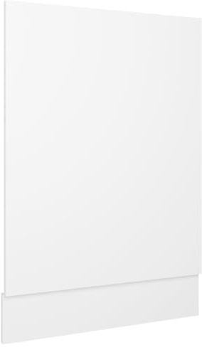 vidaXL Panel Delantero para Lavavajillas Cocina Proteger Electrodoméstico Duradero Diseño Sencillo Fácil de Limpiar Contrachapada Blanco 45x3x67 cm